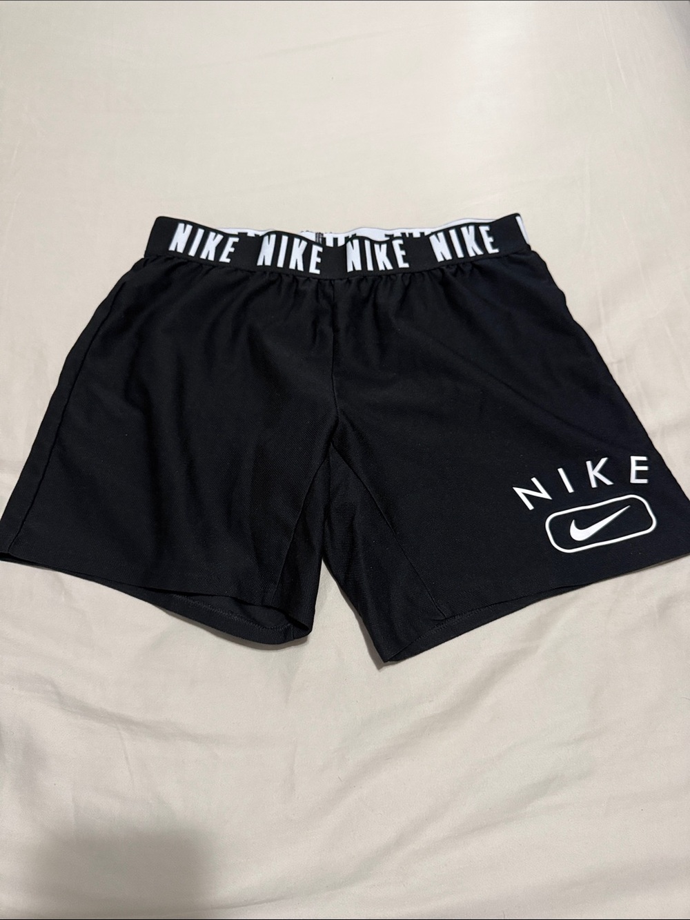 Under Armour Black Athletic Shorts with White Logo Detail